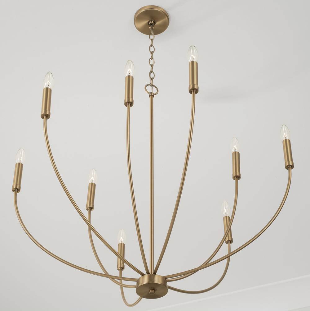 Capital Lighting 452191AD Aged Brass 35.25''w X 32.50''h 8-light Chandelier In Aged Brass Image 4