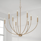 Capital Lighting Ansley 35.25''w X 32.50''h 8-light Chandelier In Aged Brass