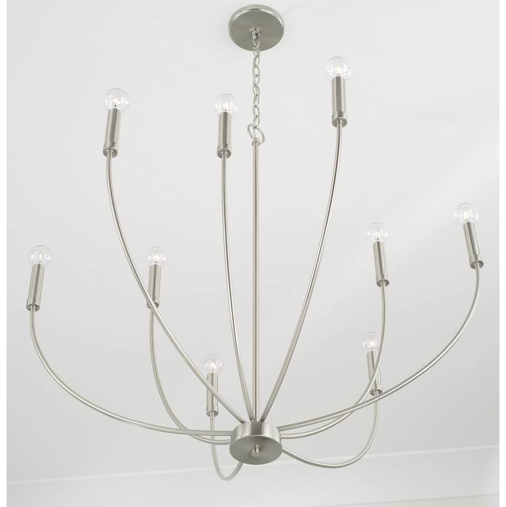 Capital Lighting 452191BN Brushed Nickel 35.25''w X 32.50''h 8-light Chandelier In Brushed Nickel Image 4