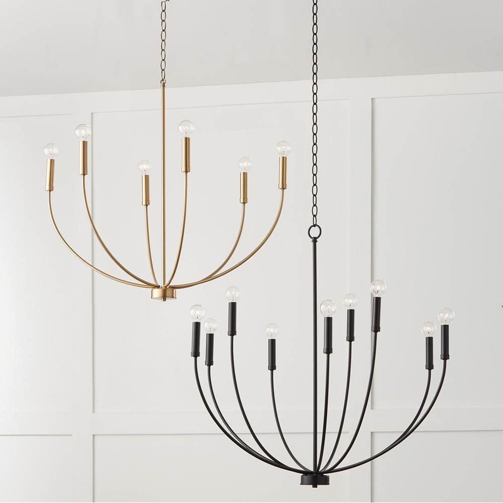 Capital Lighting 452191MB Matte Black 35.25''w X 32.50''h 8-light Chandelier In Matte Black Image 6
