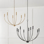 Capital Lighting 452191MB Matte Black 35.25''w X 32.50''h 8-light Chandelier In Matte Black Image 6