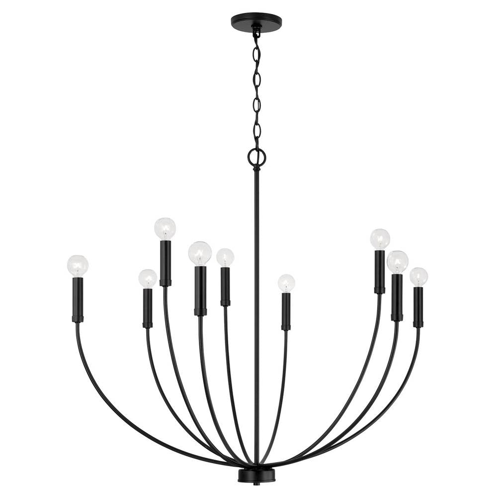 Capital Lighting 452191MB Matte Black 35.25''w X 32.50''h 8-light Chandelier In Matte Black Image 3