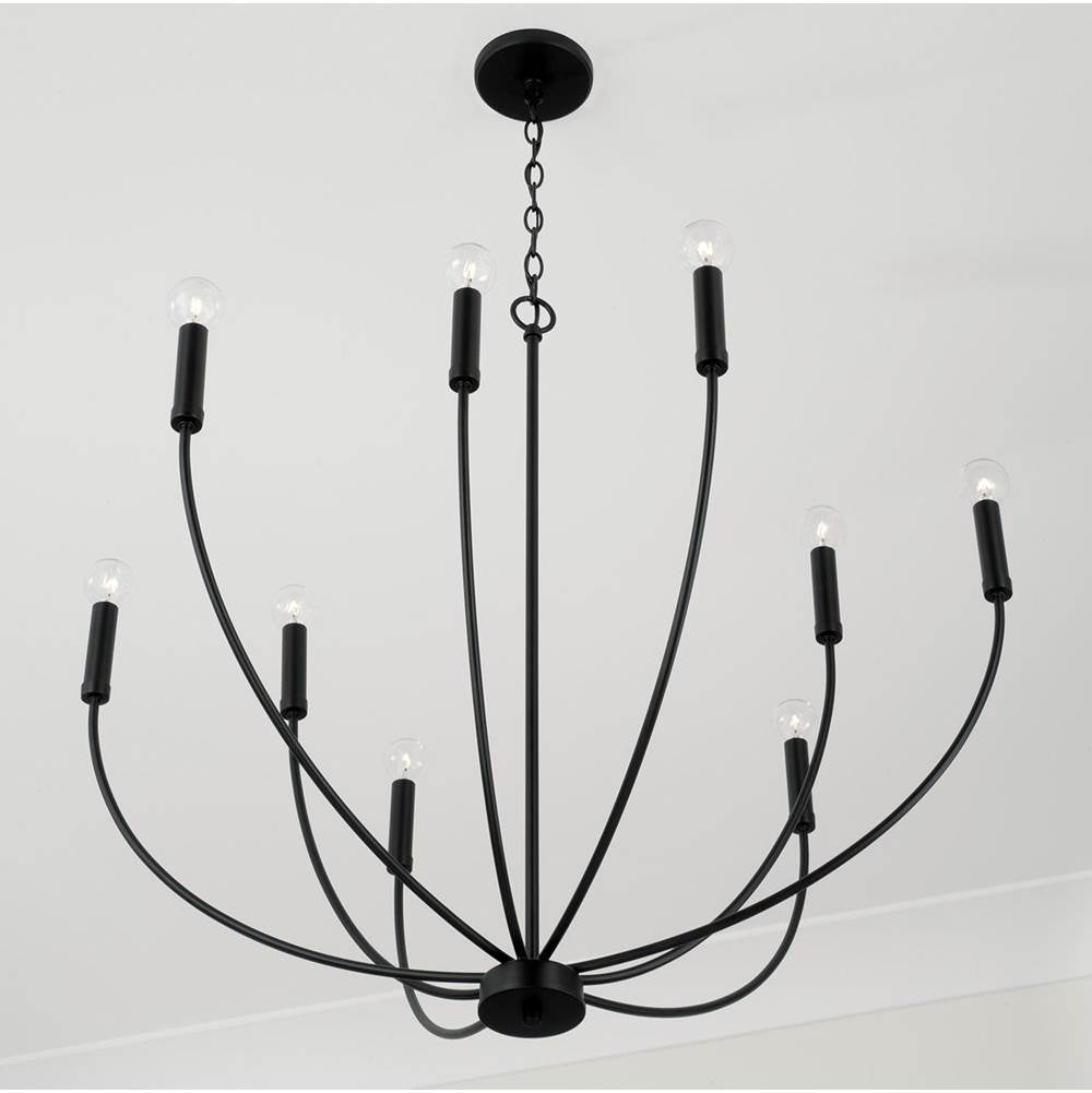 Capital Lighting 452191MB Matte Black 35.25''w X 32.50''h 8-light Chandelier In Matte Black Image 4