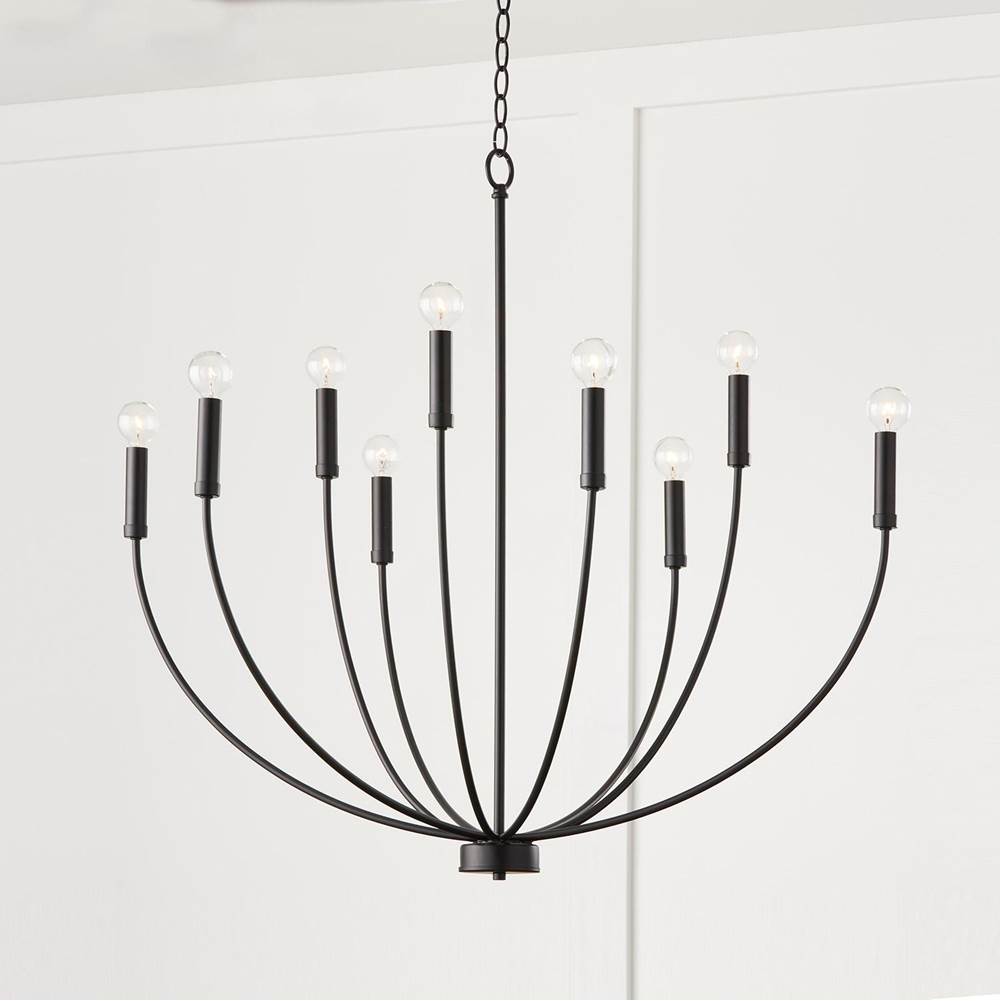 Capital Lighting 452191MB Matte Black 35.25''w X 32.50''h 8-light Chandelier In Matte Black Image 5