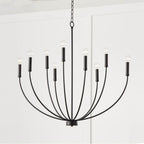 Capital Lighting 452191MB Matte Black 35.25''w X 32.50''h 8-light Chandelier In Matte Black Image 5