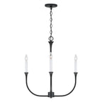 Capital Lighting 452341BI Black Iron 21.25''w X 25''h 4-light Chandelier In Black Iron With Interchangeable White Or Black Iron Candle Sleeves Image 4