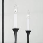 Capital Lighting 452341BI Black Iron 21.25''w X 25''h 4-light Chandelier In Black Iron With Interchangeable White Or Black Iron Candle Sleeves Image 5