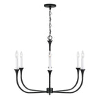 Capital Lighting 452361BI Black Iron 32''w X 24''h 6-light Chandelier In Black Iron With Interchangeable White Or Black Iron Candle Sleeves Image 4