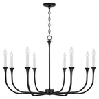 Capital Lighting 452381BI Black Iron 38''w X 25''h 8-light Chandelier In Black Iron With Interchangeable White Or Black Iron Candle Sleeves Image 1