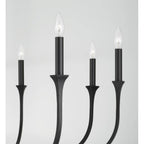 Capital Lighting 452381BI Black Iron 38''w X 25''h 8-light Chandelier In Black Iron With Interchangeable White Or Black Iron Candle Sleeves Image 7