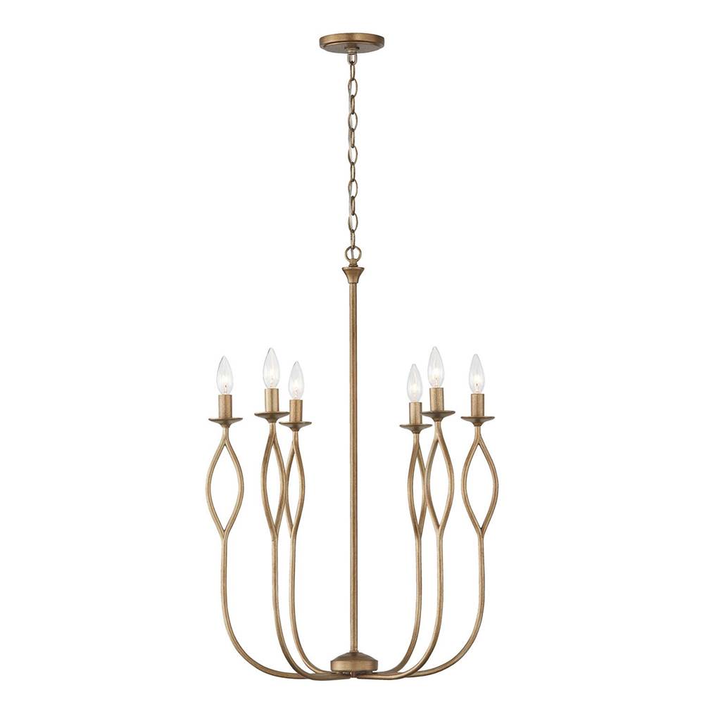 Capital Lighting 452561ML Mystic Luster 22''w X 32.25''h 6-light Chandelier In Mystic Luster Image 1