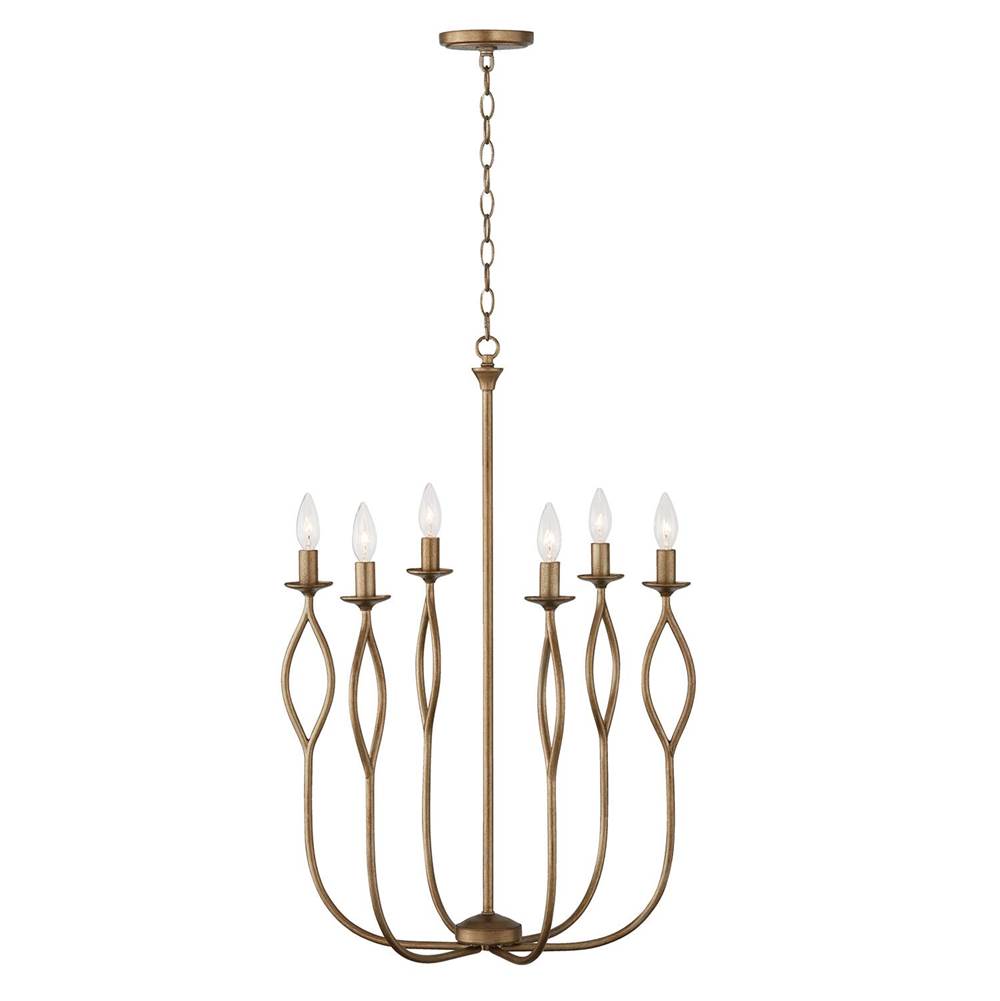 Capital Lighting 452561ML Mystic Luster 22''w X 32.25''h 6-light Chandelier In Mystic Luster Image 5