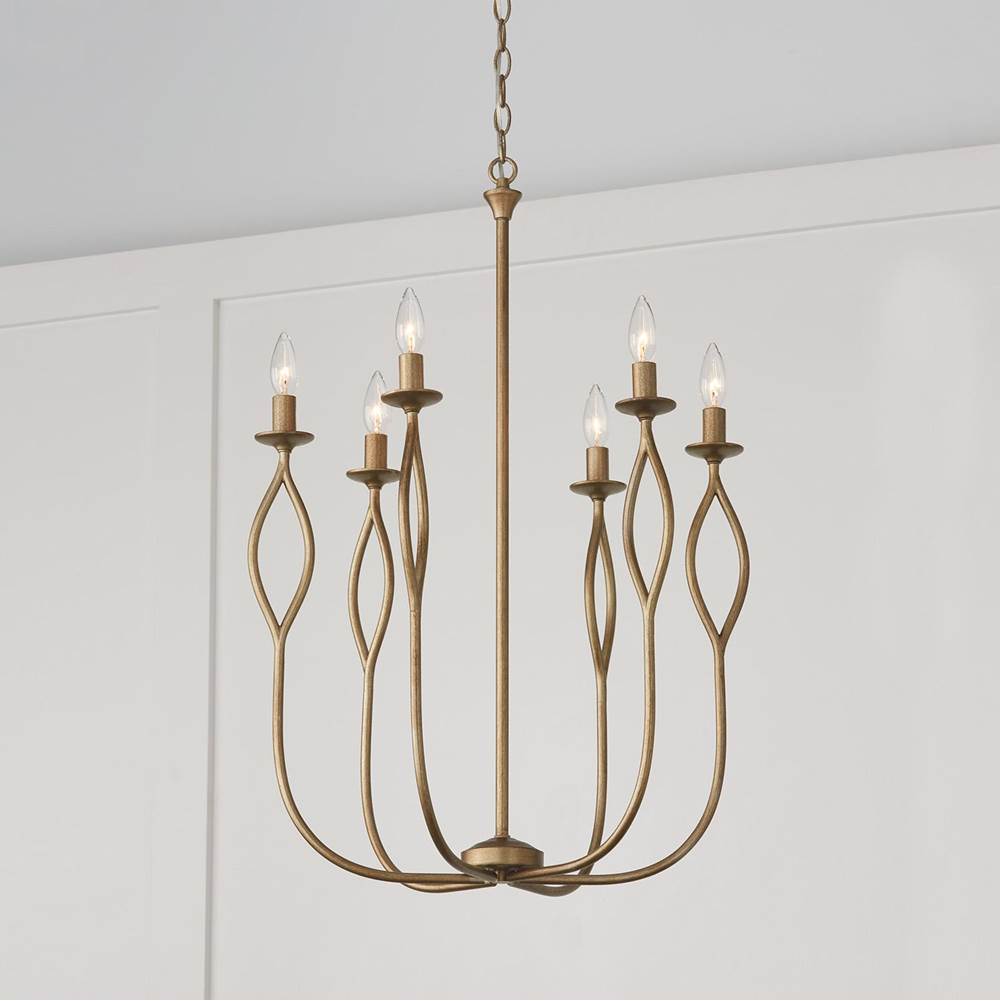 Capital Lighting 452561ML Mystic Luster 22''w X 32.25''h 6-light Chandelier In Mystic Luster Image 6