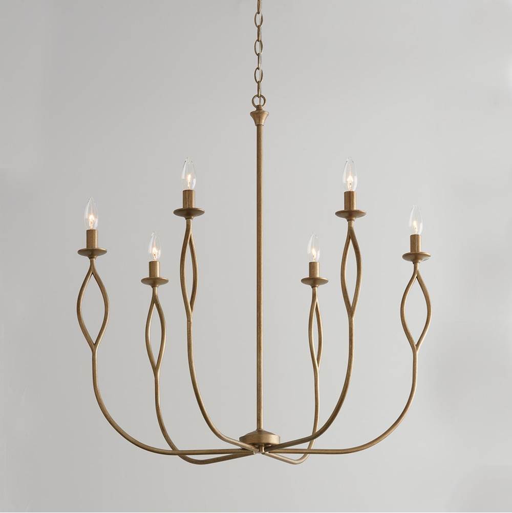 Capital Lighting 452562ML Mystic Luster 30.50''w X 32''h 6-light Chandelier In Mystic Luster Image 4