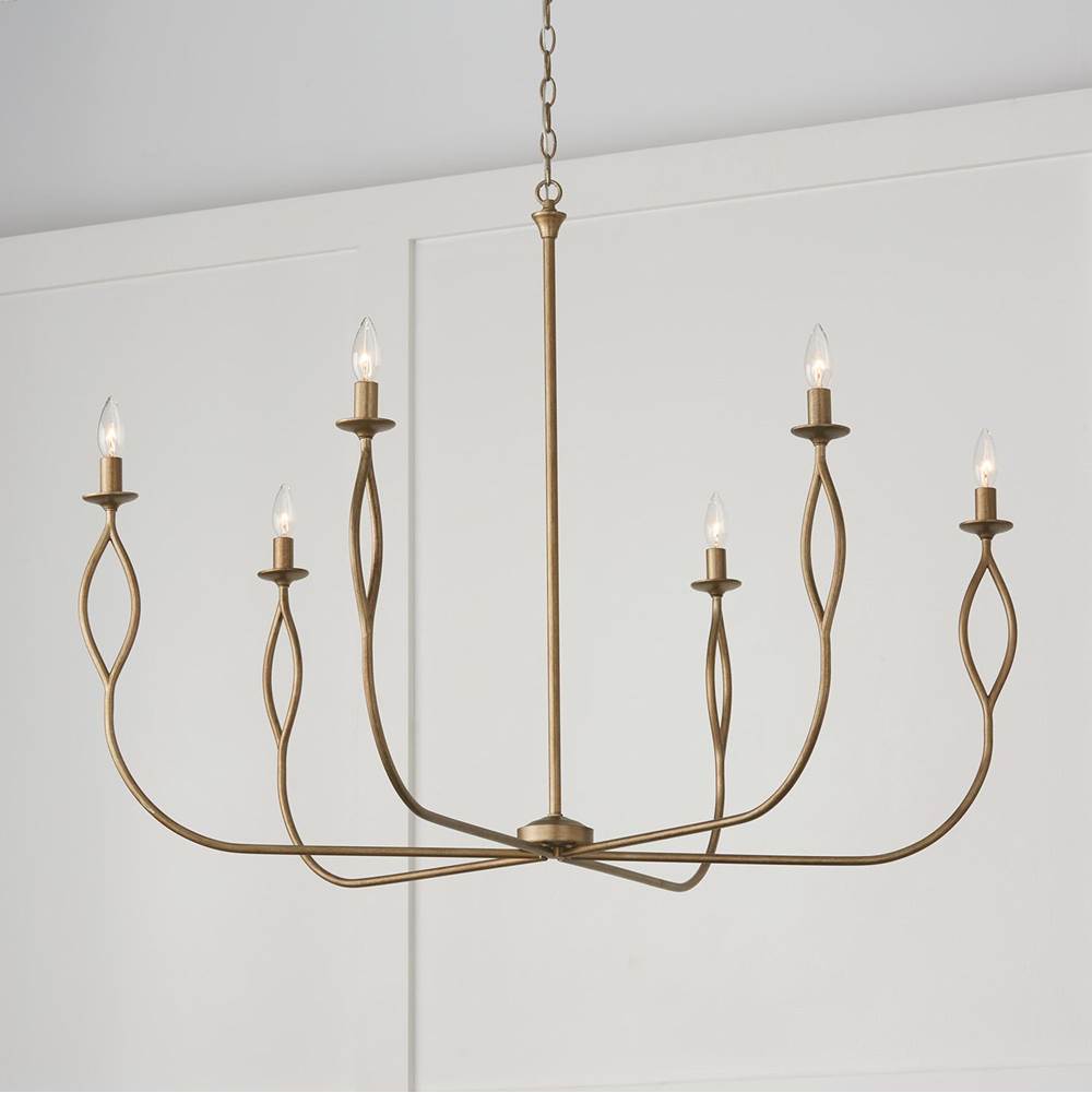 Capital Lighting Cohen 44''w X 32''h 6-light Chandelier In Mystic Luster