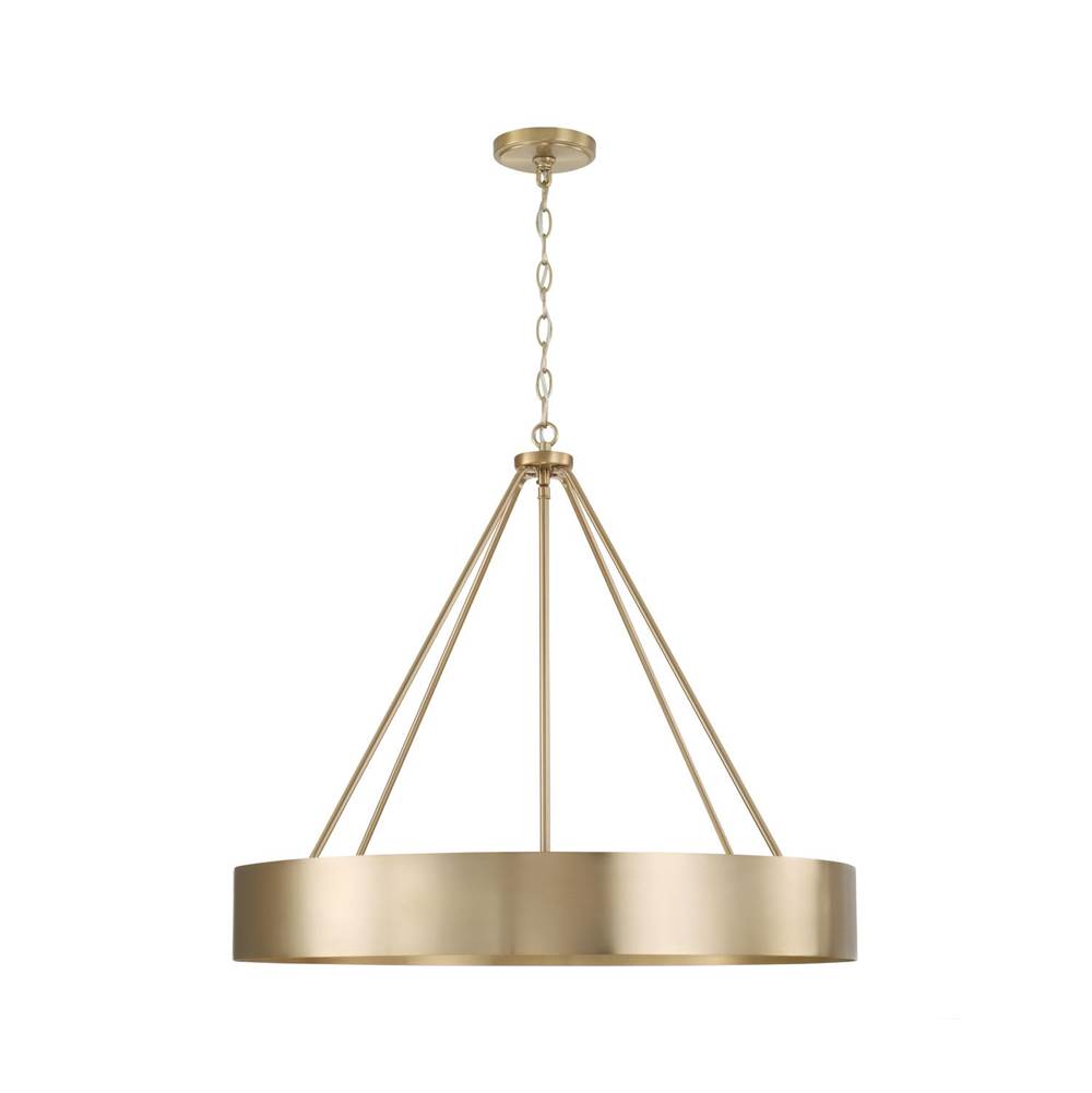 Capital Lighting 453041MA Matte Brass 27.50''w X 24.25''h 4-light Modern Circular Metal Chandelier In Matte Brass Image 1