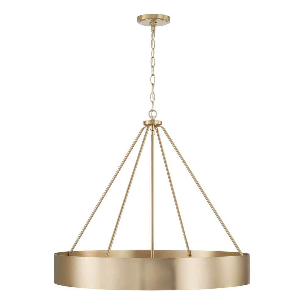 Capital Lighting 453041MA Matte Brass 27.50''w X 24.25''h 4-light Modern Circular Metal Chandelier In Matte Brass Image 2