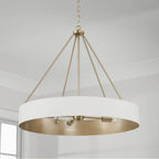 Capital Lighting Weller 27.50''w X 24.25''h 4-light Modern Circular Metal Chandelier In Matte Brass
