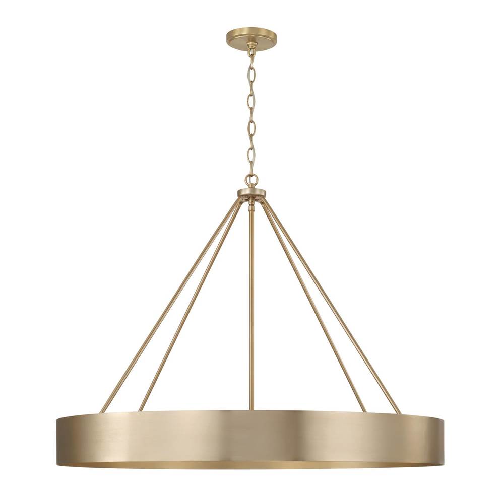 Capital Lighting 453061MA Matte Brass 35.75''w X 27.25''h 6-light Modern Circular Metal Chandelier In Matte Brass Image 1