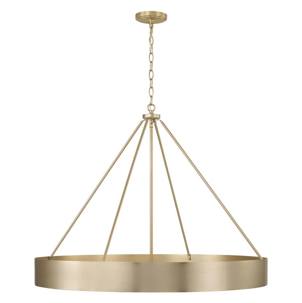 Capital Lighting 453061MA Matte Brass 35.75''w X 27.25''h 6-light Modern Circular Metal Chandelier In Matte Brass Image 3