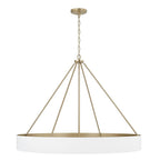 Capital Lighting 453061RE Matte Brass,White 35.75''w X 27.25''h 6-light Modern Circular Metal Chandelier In Matte White With Painted Matte Brass Interior Image 2