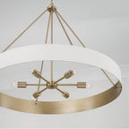 Capital Lighting 453061RE Matte Brass,White 35.75''w X 27.25''h 6-light Modern Circular Metal Chandelier In Matte White With Painted Matte Brass Interior Image 3