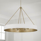 Capital Lighting 453061RE Matte Brass,White 35.75''w X 27.25''h 6-light Modern Circular Metal Chandelier In Matte White With Painted Matte Brass Interior Image 4