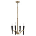Capital Lighting 453841AB Aged Brass,Black 16'' W X 15.75'' H 4-light Chandelier In Aged Brass And Black Image 1