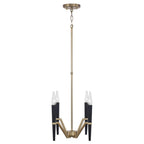 Capital Lighting 453841AB Aged Brass,Black 16'' W X 15.75'' H 4-light Chandelier In Aged Brass And Black Image 2