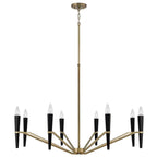 Capital Lighting 453881AB Aged Brass,Black 40'' W X 27'' H 8-light Chandelier In Aged Brass And Black Image 1