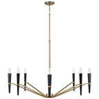 Capital Lighting 453881AB Aged Brass,Black 40'' W X 27'' H 8-light Chandelier In Aged Brass And Black Image 2