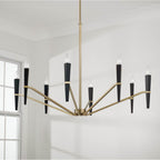 Capital Lighting Enzo 40'' W X 27'' H 8-light Chandelier In Aged Brass And Black