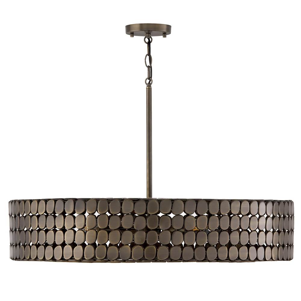 Capital Lighting 454141DR Dark Brass 30.25'' W X 6.75'' H 4-light Medallion Chandelier In Dark Brass Image 1