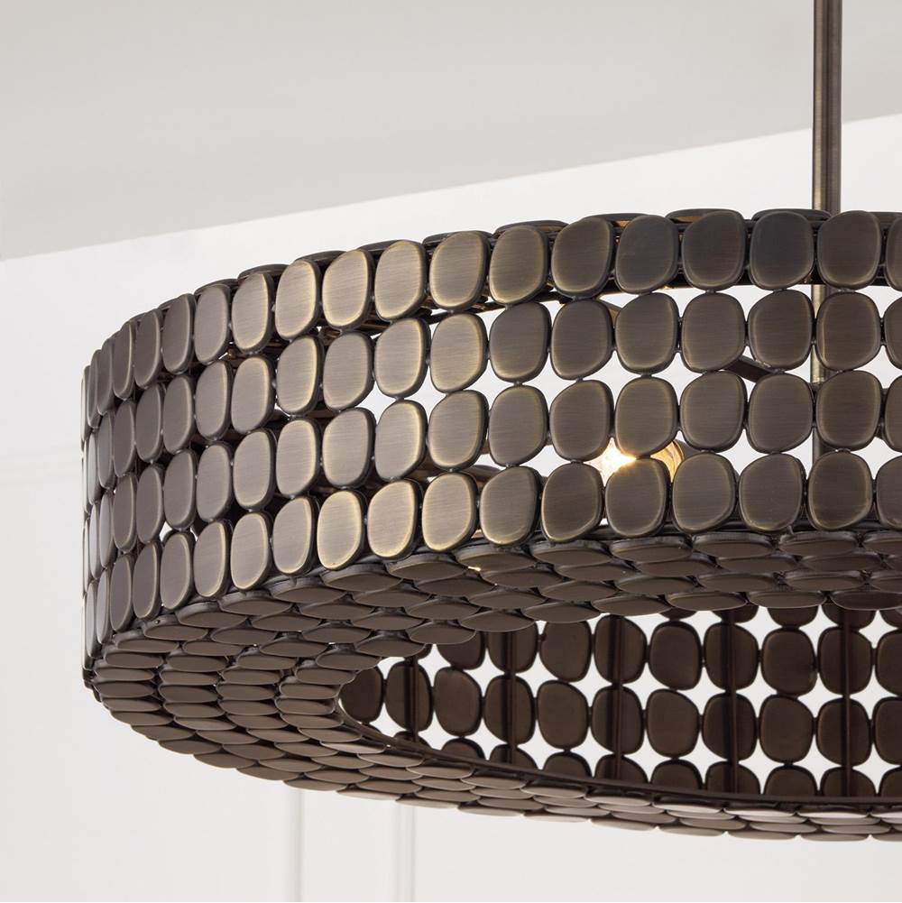 Capital Lighting 454141DR Dark Brass 30.25'' W X 6.75'' H 4-light Medallion Chandelier In Dark Brass Image 4