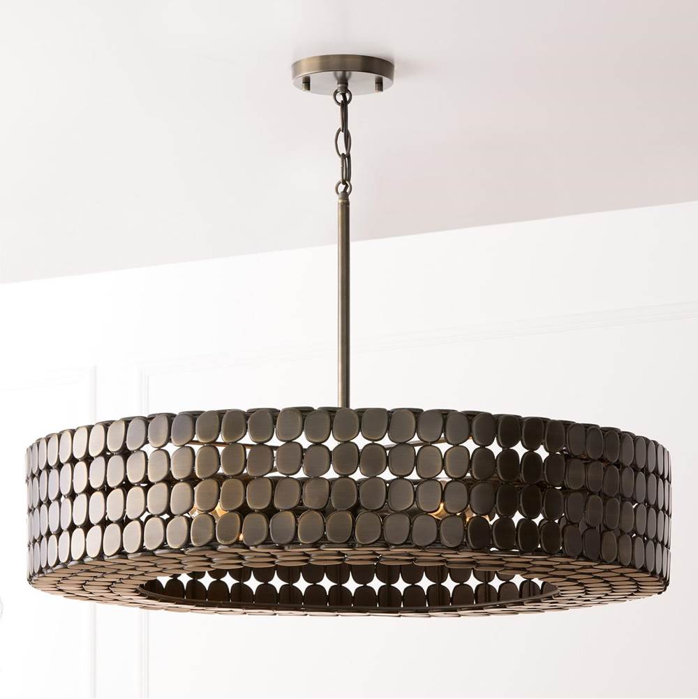Capital Lighting 454141DR Dark Brass 30.25'' W X 6.75'' H 4-light Medallion Chandelier In Dark Brass Image 3
