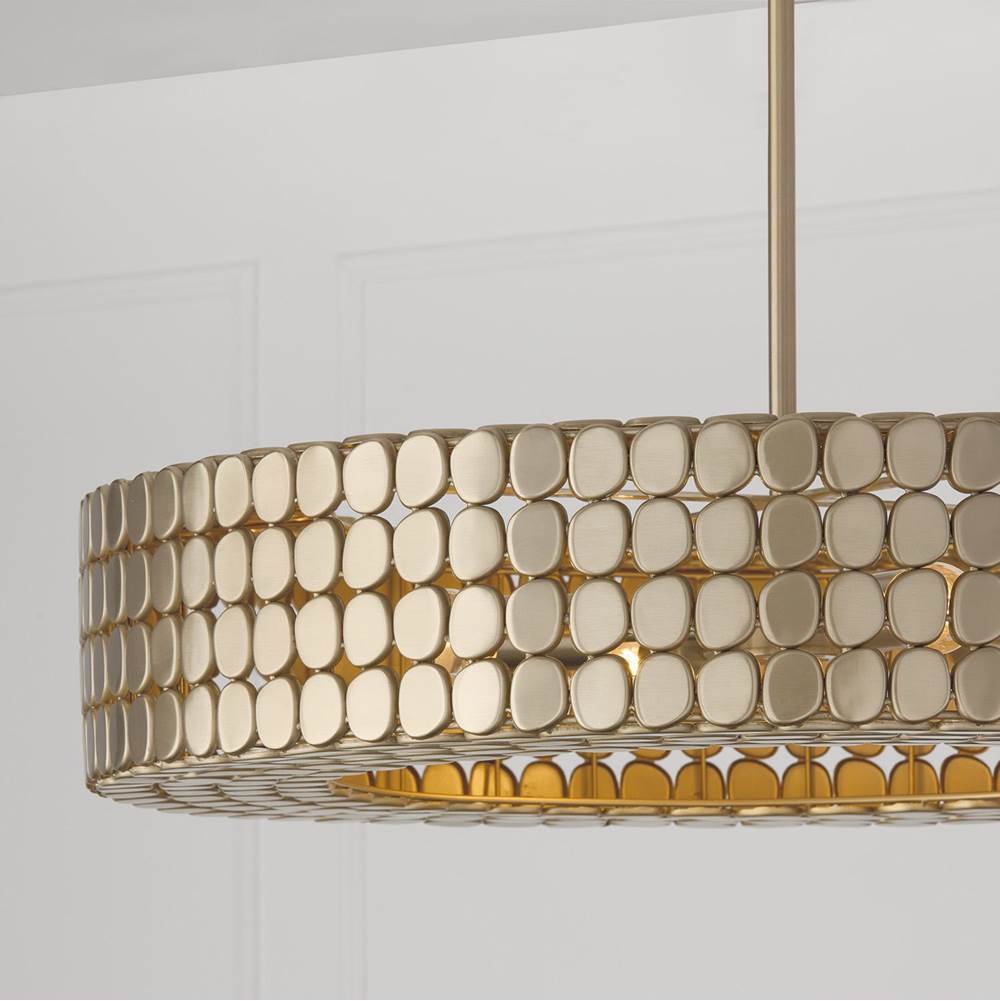 Capital Lighting 454141HB Champagne Brass 30.25'' W X 6.75'' H 4-light Medallion Chandelier In Champagne Brass Image 2
