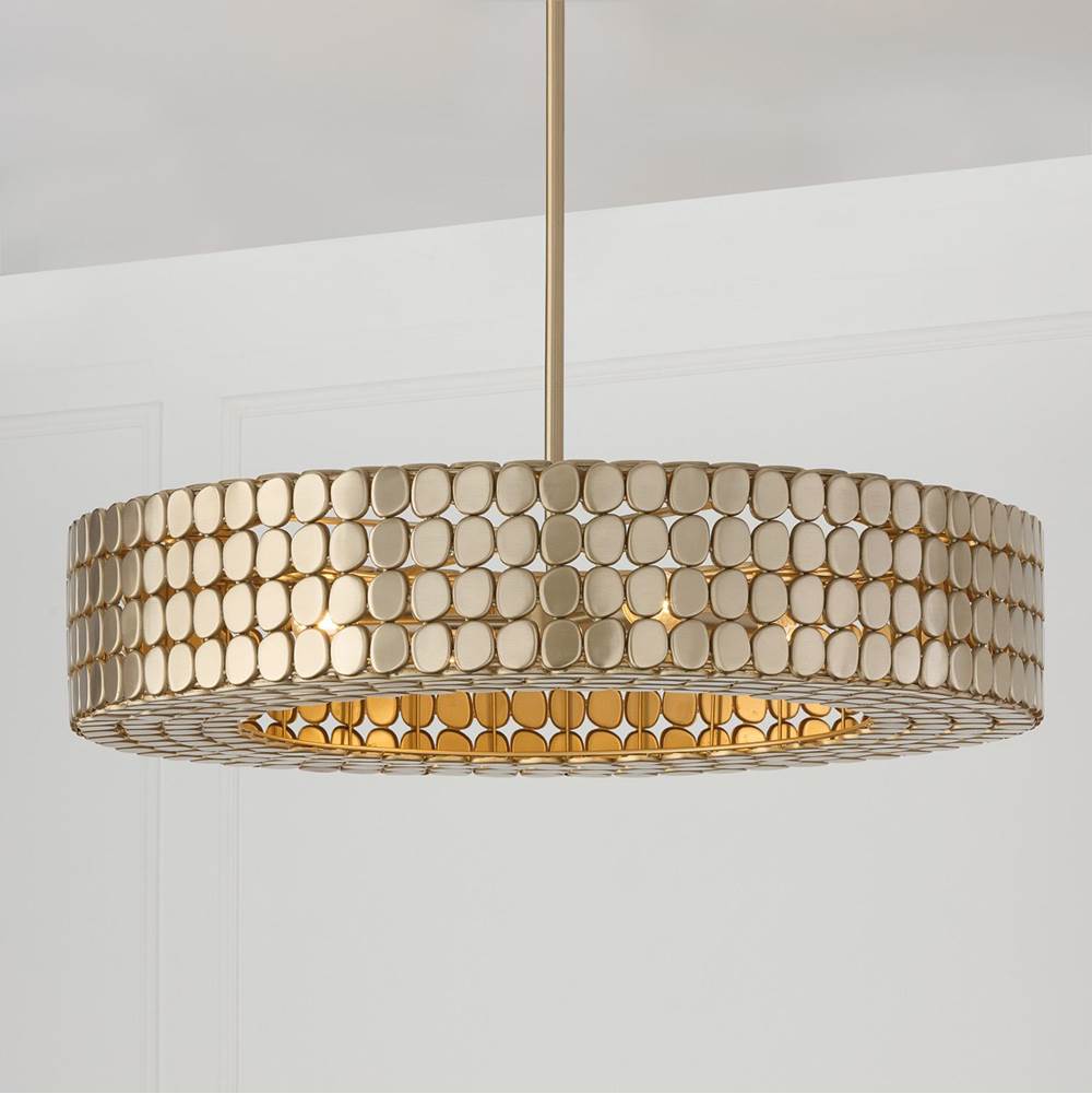 Capital Lighting Eliana 30.25'' W X 6.75'' H 4-light Medallion Chandelier In Dark Brass