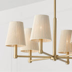 Capital Lighting 454561MA Matte Brass 28'' W X 36'' H 6-light Chandelier In Matte Brass With Tapered Bleached Natural Rope Shades Image 3