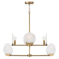 Capital Lighting 454681AD Aged Brass 36'' W X 13'' H 8-light Two-tier Chandelier In Aged Brass With Natural Alabaster Stone Image 1