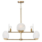 Capital Lighting 454681AD Aged Brass 36'' W X 13'' H 8-light Two-tier Chandelier In Aged Brass With Natural Alabaster Stone Image 1
