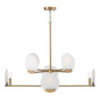 Capital Lighting 454681AD Aged Brass 36'' W X 13'' H 8-light Two-tier Chandelier In Aged Brass With Natural Alabaster Stone Image 2
