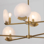 Capital Lighting 454681AD Aged Brass 36'' W X 13'' H 8-light Two-tier Chandelier In Aged Brass With Natural Alabaster Stone Image 3