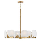 Capital Lighting 454682AD Aged Brass 28'' W X 7.25'' H 8-light Chandelier In Aged Brass With Natural Alabaster Stone Image 4