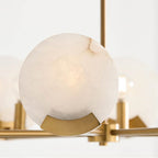Capital Lighting 454682AD Aged Brass 28'' W X 7.25'' H 8-light Chandelier In Aged Brass With Natural Alabaster Stone Image 5