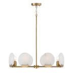 Capital Lighting 454682AD Aged Brass 28'' W X 7.25'' H 8-light Chandelier In Aged Brass With Natural Alabaster Stone Image 2