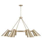 Capital Lighting 454961MA Matte Brass 48'' W X 25.5'' H 6-light Modern Ring Chandelier In Matte Brass With Painted White Interior Image 1