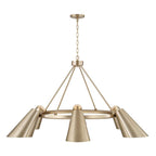 Capital Lighting 454961MA Matte Brass 48'' W X 25.5'' H 6-light Modern Ring Chandelier In Matte Brass With Painted White Interior Image 2