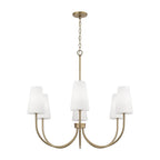 Capital Lighting 455261AD-550 Aged Brass 37.25'' W X 26.5'' H 6-light Transitional Chandelier In Aged Brass With Tapered Soft White Glass Image 2
