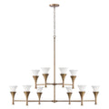 Capital Lighting 455701ML Mystic Luster 48'' W X 35'' H 10-light Two-tier Chandelier In Mystic Luster With Soft White Glass Image 1