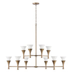 Capital Lighting 455701ML Mystic Luster 48'' W X 35'' H 10-light Two-tier Chandelier In Mystic Luster With Soft White Glass Image 1